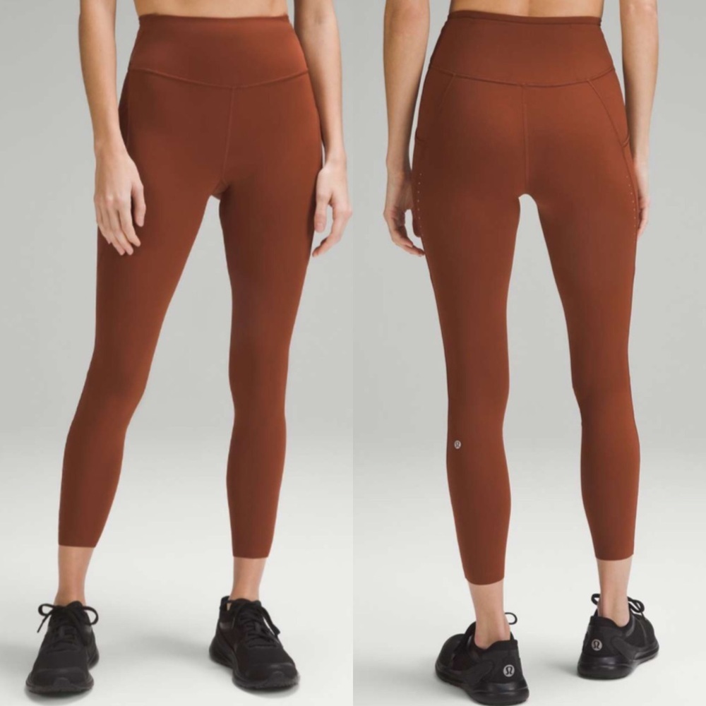 Lululemon Fast & Free High Rise Tights Athletic Leggings Dark Terracotta 14 NWT - Picture 12 of 12